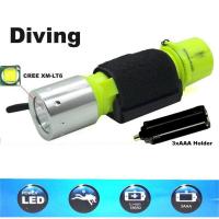 2000LM T6 LED Waterproof Scuba Diver Diving Flashlight Underwater Dive Torch Light Lamp For Power By 3*AAA18650 Battery