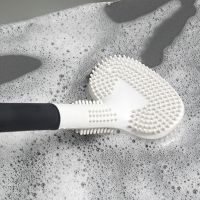 Haywood1 Deep Cleaning Silicone Toilet Brushes No-Slip Plastic Handle