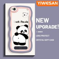 YIWESAN เคสสำหรับ Xiaomi Redmi 4A 5A เคส6A ลายการ์ตูนดีไซน์ใหม่แพนด้านำโชคเคสโปร่งใสลายกล้องถ่ายรูปเคสมือถือกันกระแทกแบบใสนิ่มฝาครอบป้องกันง่ายอ่อนโยน