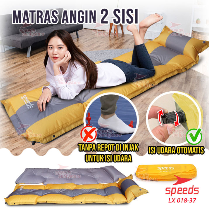 Speeds Matras Angin Kasur Tiup Sleeping Pad Tenda Camping Outdoor Waterproof Anti Sobek