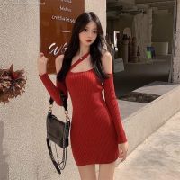 Pure desire sexy women cultivate ones morality show thin render irregular dress skirt the new during spring and autumn 2022 long sleeve package hip