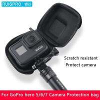 สำหรับ GoPro ฮีโร่สีดำ 8/7/6/5 มินิกระเป๋าป้องกันขนาดเล็ก EVA PU กันน้ำการจัดเก็บภาษีกรณีด้านข้างเปิดกระเป๋าไปเสริมโปร DJI OSMO การกระทำอุปกรณ์เสริมสำหรับกล้อง