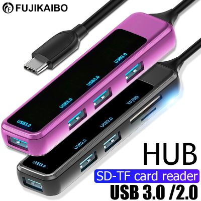 Usb C Type C Cable Hub Extender High Speed USB 3 0 2.0 SD TF Card Reader Ports Splitter For Macbook Pro PC Laptop Accessories USB Hubs