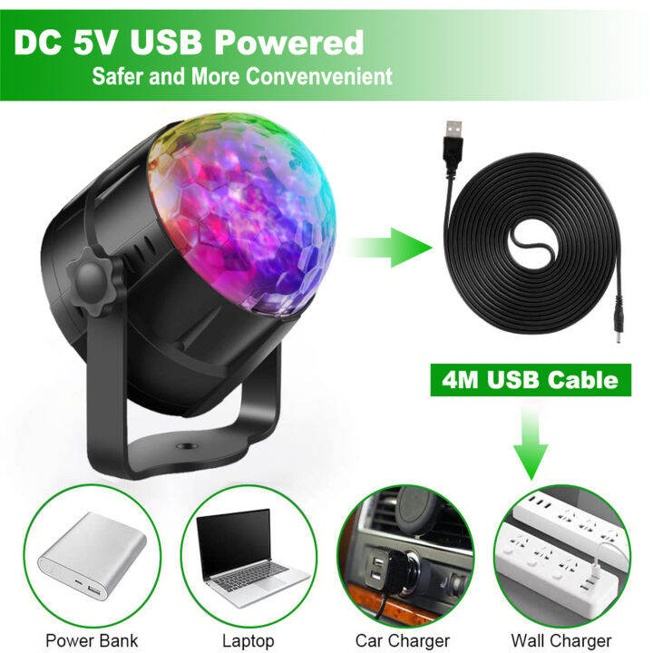 เครื่องฉายรูปดาวไฟ15สีโหมดหรี่แสงได้8ระดับโคมไฟลูกบอล-led-ดิสโก้-usb-ตกแต่งไฟสำหรับบ้านกลางคืน