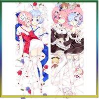 Ready Sock Re: ศูนย์ Rem Ram หมอนพิมพ์สองด้านปลอกหมอนสาวเซ็กซี่ Dakimakura อะนิเมะน่ารัก Hd พิมพ์ปลอกหมอนตกแต่ง 150 * 50 ซม