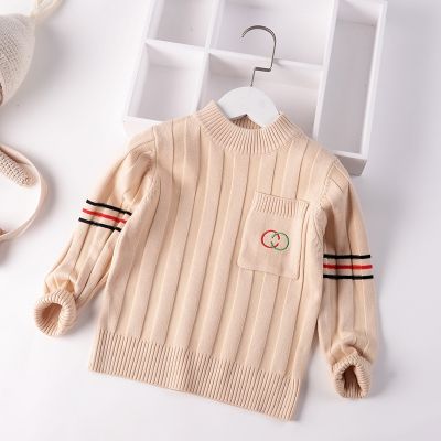 Boys Sweater Winter Warm Kids Fashion knitting Sweater Cotton Childrens clothing long sleeves Tops Girls Solid Pullover Sweater