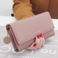 New Fashion Women Wallets Brand Letter Long Tri-fold coin Purse Fresh PU Leather Female Clutch Card Holder Cartera Mujer