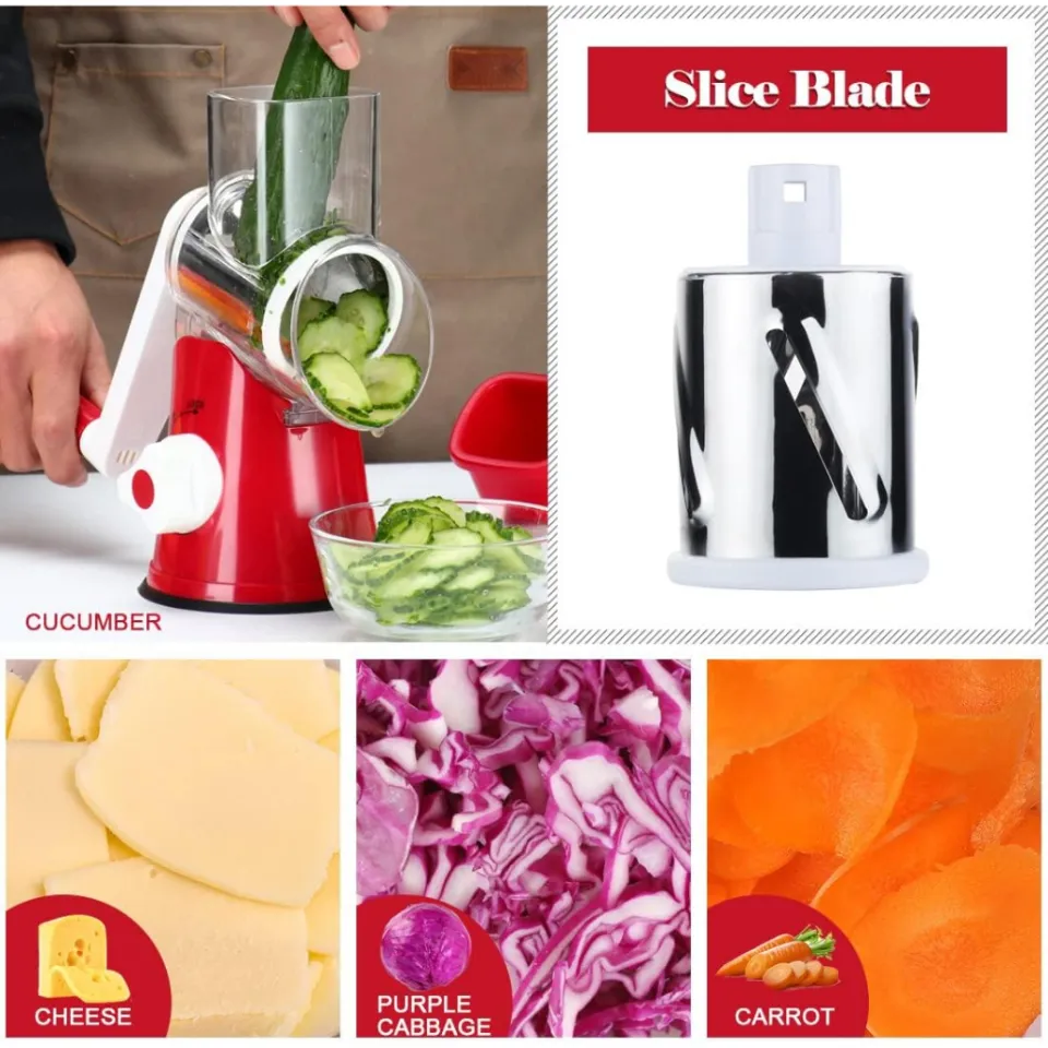 Manual Rotary Cheese Grater Kitchen Speed Round Tumbling Box Shredder Drum  Vegetable Slicer Nuts Grinder for Veggie Potato Cucumber Carrot Chocolate  for Pizza Hashbrowns Salad 2024 - $17.99