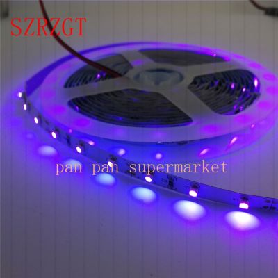 12V UV Ultraviolet 395-405nm led strip light 3528 SMD 60led/m 120led/m no-Waterproof tape lamp for DJ Fluorescence party Rechargeable Flashlights