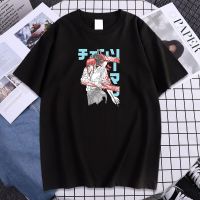 Chainsaw Man Power And Denji Printing Mens Tshirts Loose T Shirt Sxxxl Clothes Pure Cotton Tshirts Mans