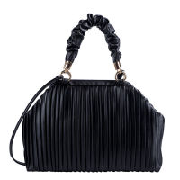 2022 New Womens Stripe Pleated Single Shoulder Messenger Bag Fashion Purses and Handbags Luxury Designer Luxury nd Handbags