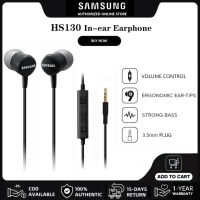 หูฟัง Samsung Headset AKG หูฟังซัมซุง HS130 Earphone Full Bass In-Ear Headphones | 3.5มม.Edition Hi-Res Audio หูฟังเบส | 3ปุ่มพร้อมไมโครโฟนการควบคุมระดับเสียง | For S10 S9 S8 S7 S6 A30 A50 A70