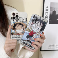 [ONE PIECE - WANTED] เคสมือถือ ซิลิโคน แบบนิ่ม ขอบเหลี่ยม สำหรับ Xiaomi Mi 11 Lite 5G NE 11T 10T Redmi Note 10 10s 9 9s 8 7 Pro 9T 9A 9C 8A Poco F2 F3 X3 NFC GT M3 Pro Camera Full Protection Cartoon Cute Soft Casi