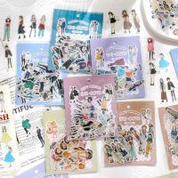 RF studio 40 ชิ้น / แพ็ค Kawaii Washi สติกเกอร์ Journaling เครื่องเขียน DIY สมุดตกแต่งอัลบั้มรูปวัสดุสร้างสรรค์สติกเกอร์