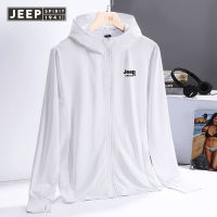 JEEP SPIRIT เสื้อกันแดดเสื้อโค้ทฤดูร้อนเสื้อกันแดดผ้าไหมไอซ์ซิสตกปลาระบายอากาศป้องกันรังสียูวีแบบบาง