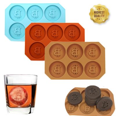 6 Chocolate Silicone Bitcoin Mold Ice Cube Mold Fondant Patisserie Candy Mould Cake Mode Decoration Clouds Baking Accessories Ice Cream Moulds