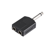 Stereo Audio Jack Plug Adapter Single Male to Female 6.35mm Dual Mono Stereo Jack Headphone Microphone Y Splitter Converter