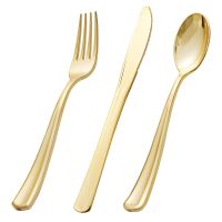 60PCS  Plastic Silverware Plastic Cutlery Set Disposable Flatware Dinnerware  Forks Spoons Knives For Party Birthday Wed