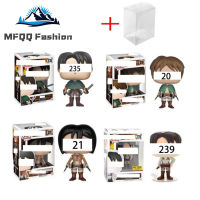 MFQQ KO Funko Pop Attack On Titan รูปตุ๊กตาเครื่องประดับ10ซม. Eren Mikasa ตุ๊กตาของเล่นของขวัญสำหรับแฟนๆ