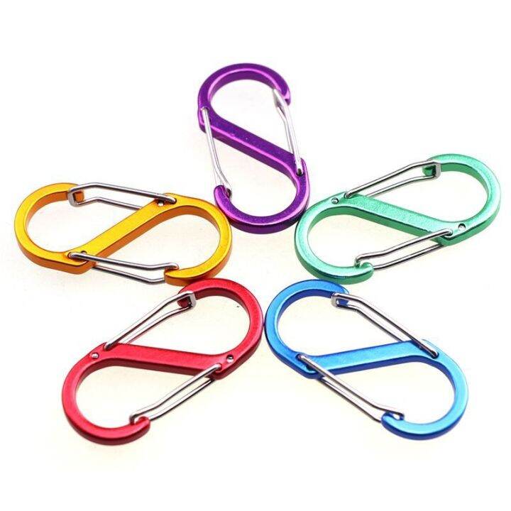 5pcs-s-carabiner-metal-s-clips-dual-spring-wire-gate-locking-snap-hooks-keychain-buckle-for-outdoor-camping-tools-random-color