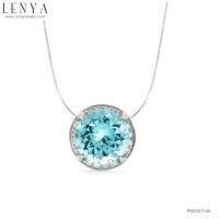 Lenya Jewelry  จี้เงินแท้ 925 ชุบโรเดี่ยม ดีไซน์ตัวจี้แบบมงกุฏราชินี หรูหรา งดงาม เลอค่า ให้ความรู้สึกสง่างามดุจนางพญา