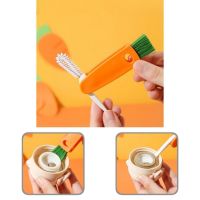 【CW】 Bottle Cap Useful Glass Scrubber Cup Lid Dense Bristle Cleaning