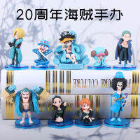 Roronoas Zoros 9ชิ้น/เซ็ต High11.5cm แอ็คชั่นรุ่นของเล่น20th ครบรอบหนึ่งชิ้นลิง D. Luffys Toy Decoration Sanjis Doll Tony Tony Choppers Model Decoration