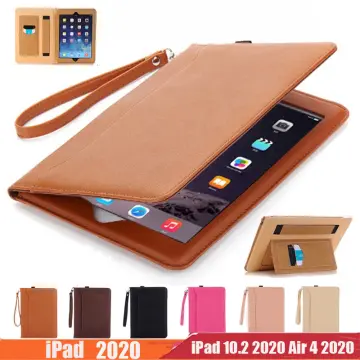 Apple iPad 10.2 (7th & 8th Gen) - Brown Squared Rotating Stand Cover Case Pouch