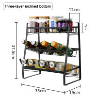 Kitchen Spice Rack 3-Tier Standing Rack for Pantry Desktop Kitchen Countertop Office Desktop Seasoning Rack Shelf Organizer