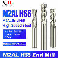 M2AL HSS 2/3/4 ขลุ่ยเหล็กความเร็วสูง End mill เครื่องตัดเหล็กสีขาวเครื่อง CNC เจาะ Bit tool