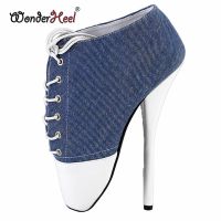 hot【DT】 Wonderheel new ankle ballet boots 18cm spike heel Ballet shoes lace up Fetish women big size