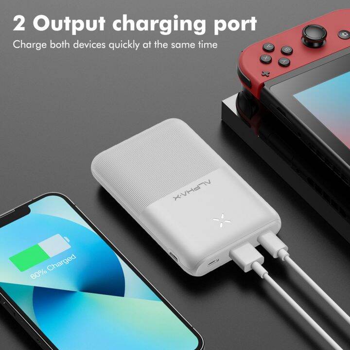 alpha-x-powerbank-รุ่น-b10pd-wh-สีขาว-ขนาดความจุ-10000-mah-มาตรฐาน-มอก-จ่ายกระแสไฟพอร์ต-2-ช่อง