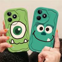 เคส Hp C53 Realme C51 C55 9i C31 C20 C30 C17 C31 C12 Realme 10 5ขอบคลื่น6 8i 8Pro 8 5 6i 6S C11 C21Y C35 C15 C3ตาโตมอนสเตอร์ตัวเล็กนุ่ม TPU เคสครอบโทรศัพท์ ICasing