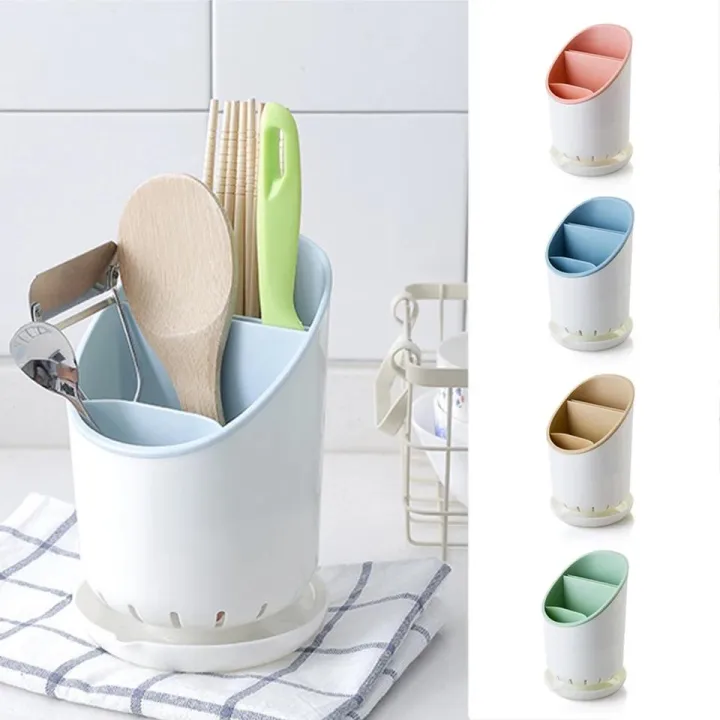 Kitchen Chopsticks Storage Box Knives Fork Spoon Cutlery Holder Drainer ...