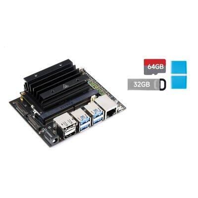 Development Board with Core Board AI Artificial Intelligence Development Board +Heat Sink+32G USB Drive+64G SD Card+Card Reader for Jetson Nano 4GB Developer Kit(B01)