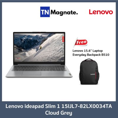 พร้อมส่ง [โน๊ตบุ๊ค] Lenovo ideapad Slim 1 15IJL7-82LX0034TA Cloud Grey - Pentium Silver N6000/4GB/256GB/15.6/Win11home - Lenovo Notebook