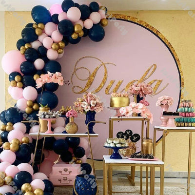 121pcs Matte Navy Blue Balloon Arch Wedding Decorations Gender Reveal Baby Shower Birthday Party Decor Pink Gold Ballon Garland