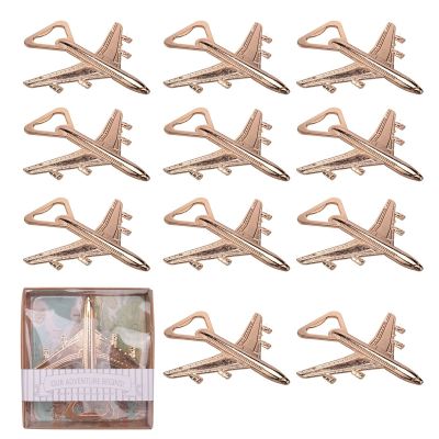 Pack of 12 Airplane Bottle Opener Gift Box Air Plane Travel Beer Bottle Opener Party Favor Wedding Birthday Decorations