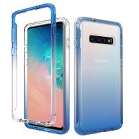 Luxury Thick Candy Color Transparent Case for Samsung Galaxy S10 / S10 Plus S10 Hybrid Shockproof Shell Dual Layer Clear Cover