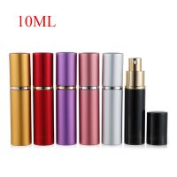 【YP】 1PC 5ml 10ml Perfume Glass Bottle Refillable Aluminum Spray Atomizer Metal Parfume Atomiser Sprayer