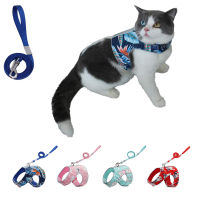 Reflective Cat Harness Vest Cats Collar Walking Lead Leash Set for Puppy Kittens Small Medium Dogs Cat Accessories Supplies