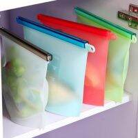 【DT】 hot  Reusable Refrigerator Fresh Bags Kitchen Food Sealing Storage Bag Home Food Grade Silicone Fruit Meat Ziplock Kitchen Organizer