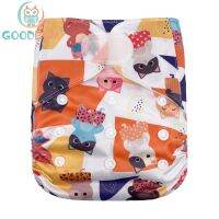 Goodbum Colorful Cat Hook Loop Cloth Diaper Washable Adjustable Nappy For 3-15KG Baby Diaper Cloth Diapers