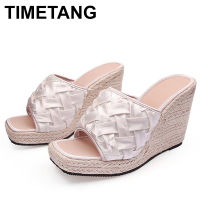 Women’s Wedge Sandals Pleated Shoes Woman Platform Heel Sandals Kid Suede Summer Lady Espadrilles Sandal Peep Toe