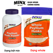 Bột vỏ hạt mã đề hữu cơ - Now Psyllium Husk Powder Whole