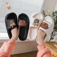 slippers female indoor summer antiskid cartoon cute teddy bear trample shit feeling girl heart that occupy the home to