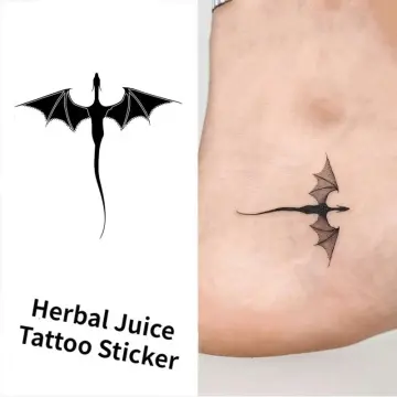 Demon Wings Herbal Juice Tattoo Sticker Fake Tattoos Sweet Cool