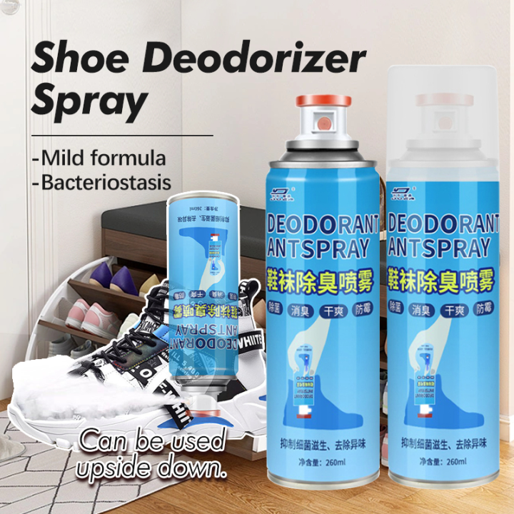【260ML】Shoe Deodorizer Spray Disinfectant Spray Foot Powder Deodorant Linen Spray Antibacterial