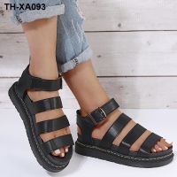 ?✧◕﹊ Large-size thick-soled sandals womens 2023 summer new beach word platform shoes women