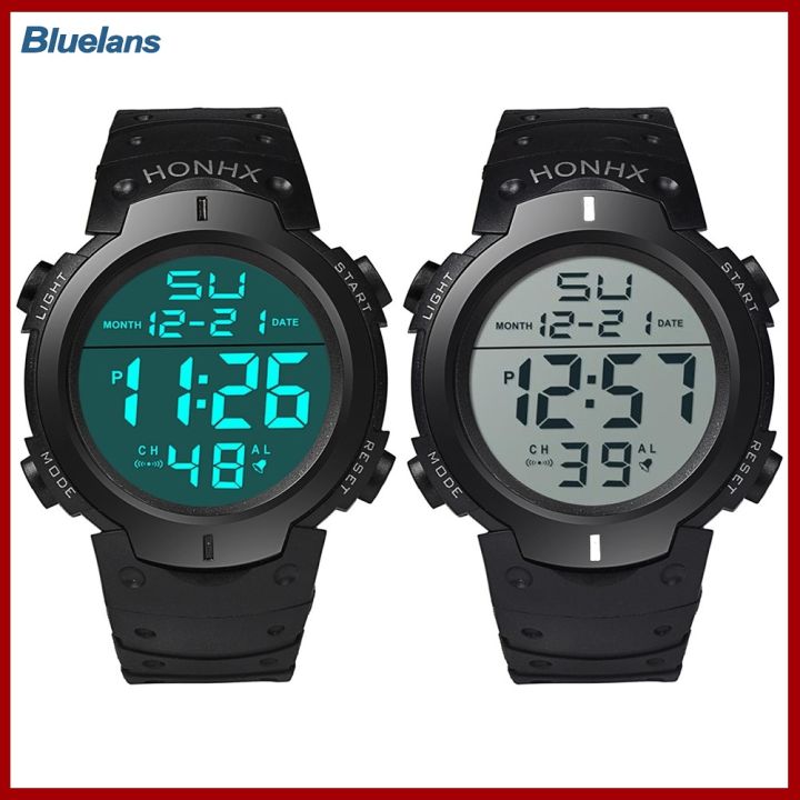 bluelans-honhx-unisex-สายรัดปรับได้-backlight-big-dial-กีฬาข้อมือดิจิตอลนาฬิกา